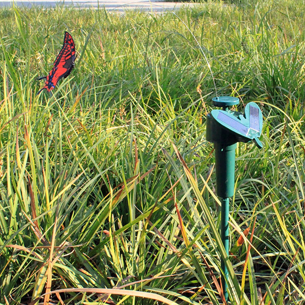Solar Powered Flying Wobble Butterfly Garden Ornament