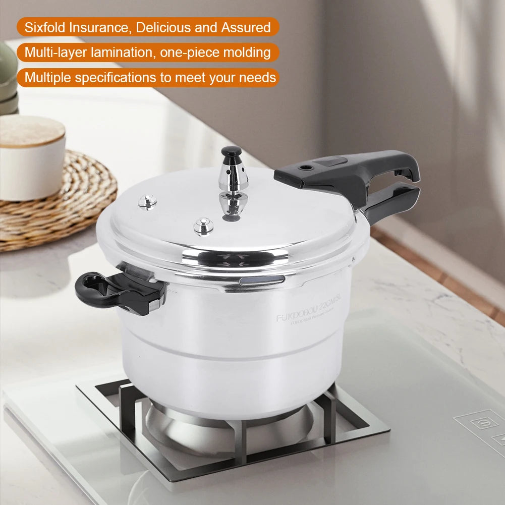 Aluminum Alloy Pressure Cooker with Steamed Layer Small Pressure Cooker Household Stovetop Pressure Canner for Induction Cooker