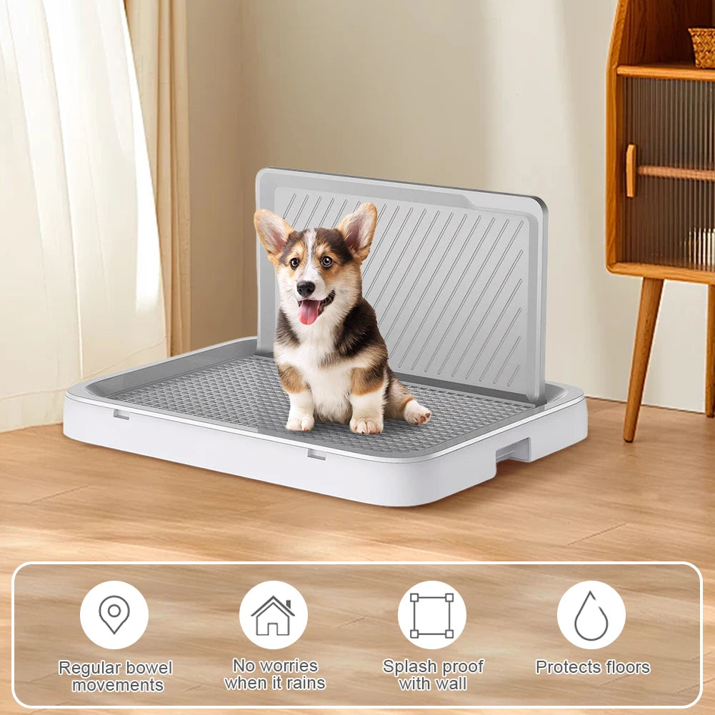 Portable Dog Potty Tray With Pee Wall For Training