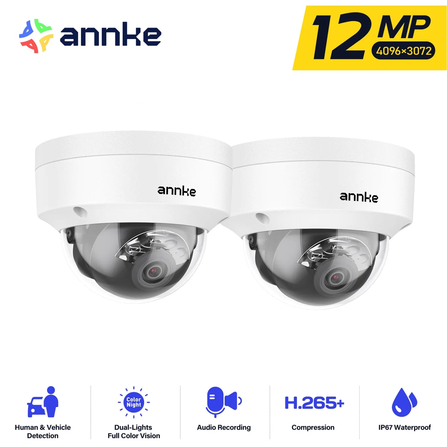 ANNKE Outdoor Smart Dual Light PoE Security Camera Night Vision