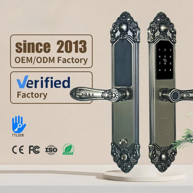 Fingerprint Password Smart Door Lock With Biometric Keypad And WiFi