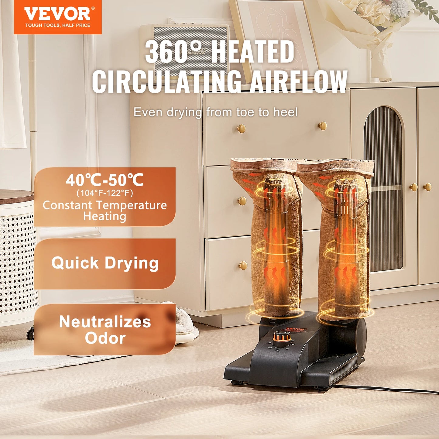 VEVOR Shoe Dryer With Timer And Blower