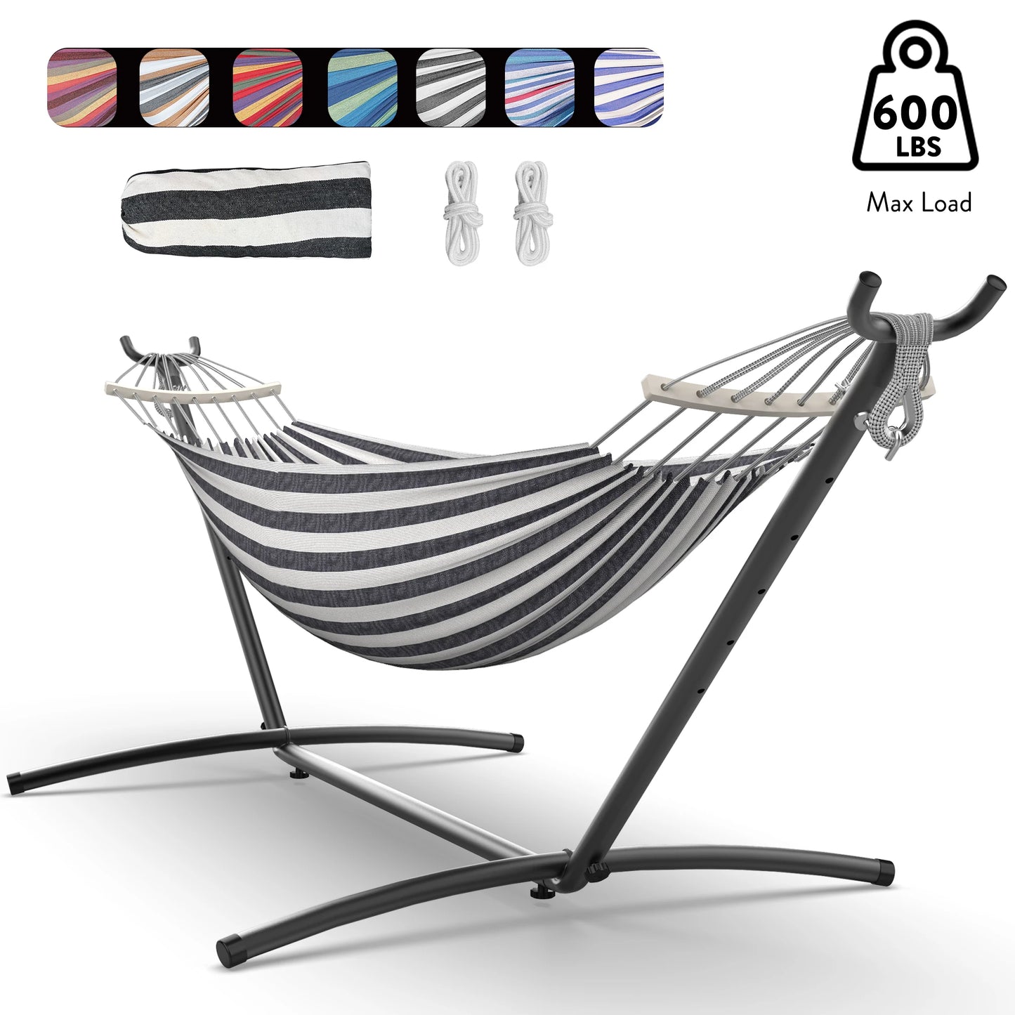 GYROOR Adjustable Stand Hammock With 600 Lb Capacity Storage Bag