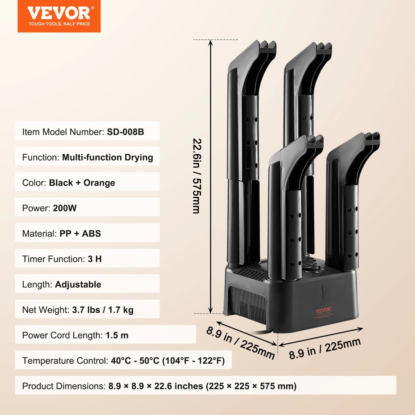 VEVOR Shoe Dryer With Timer And Blower