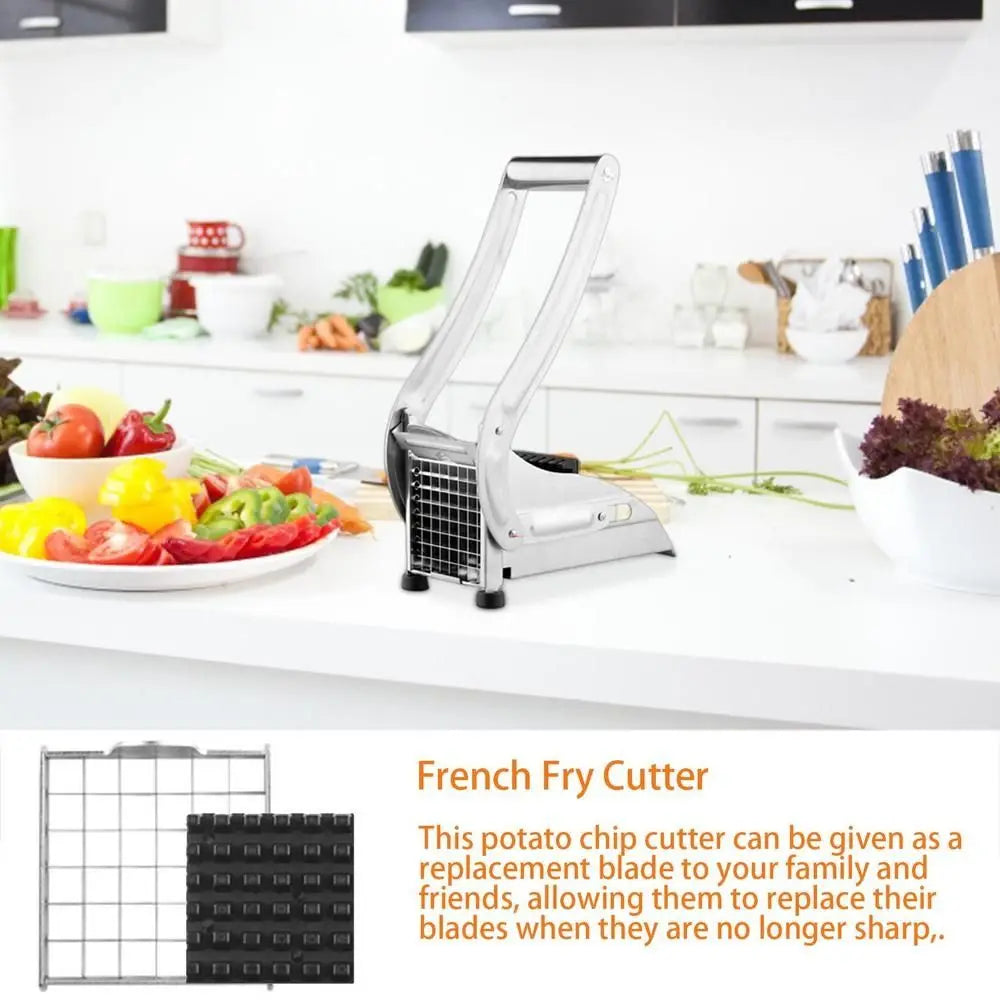Stainless Steel Potato Fry Cutter French Fries Slicer Replacement Blades