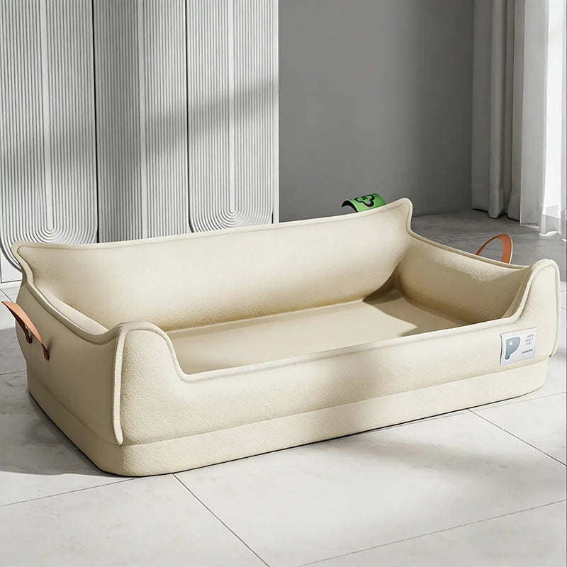 VOFORD Waterproof Orthopedic Leather Dog Bed Sofa With Detachable Rectangle