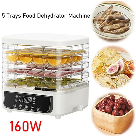 5-Layer Food Dehydrator For Fruit And Vegetables Adjustable Temperature