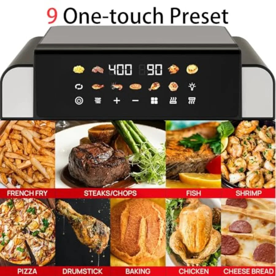 Air Fryer Toaster Oven Combo With PFAS Free Ceramic Coating