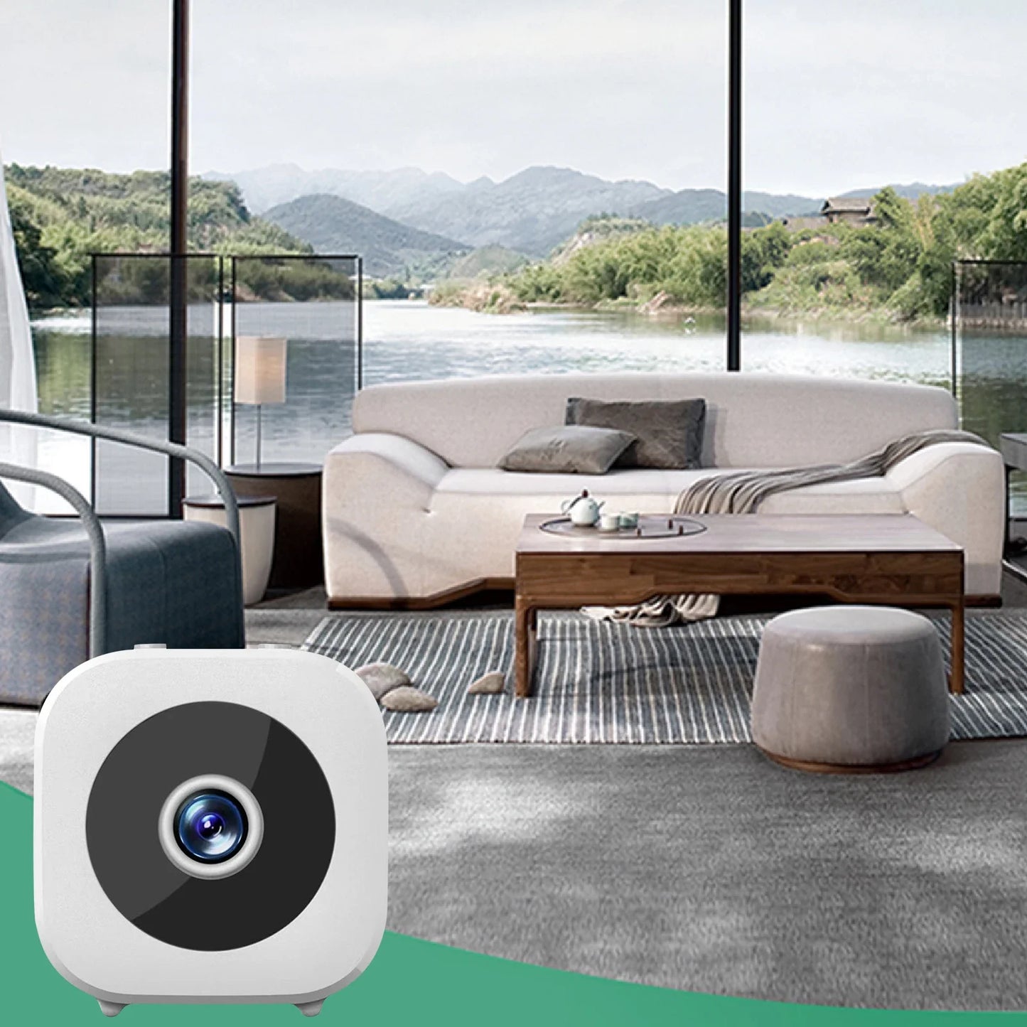 Smart Wireless Security Camera Rechargeable WiFi Surveillance 1080P Mini