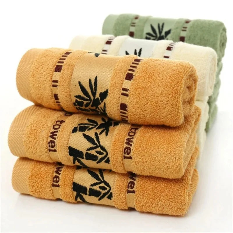 3pcs/set Bamboo Fiber Towel Soft Absorbent Quick-Dry Household Bathroom Towel Comfortable Face Body Towel for Daily Use