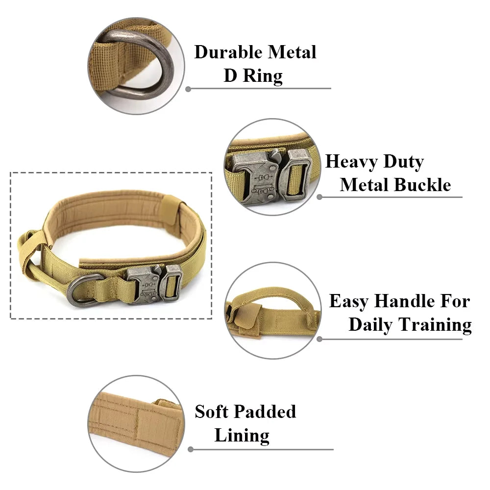 Dog Training Collar Adjustable Tactical Collar And Leash Set