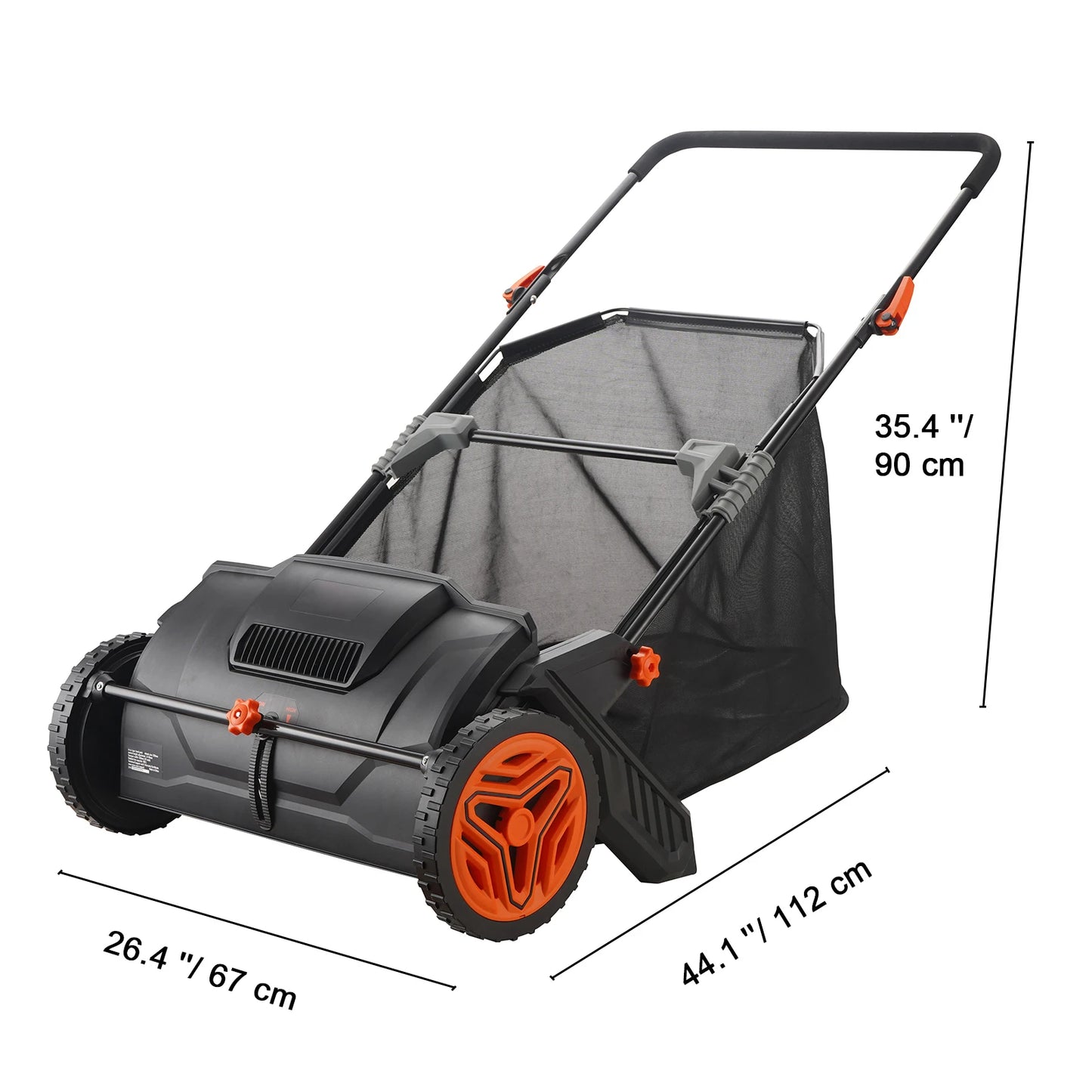 SucceBuy Tow Behind Lawn Sweeper Capacity Heavy Duty Leaf Collector