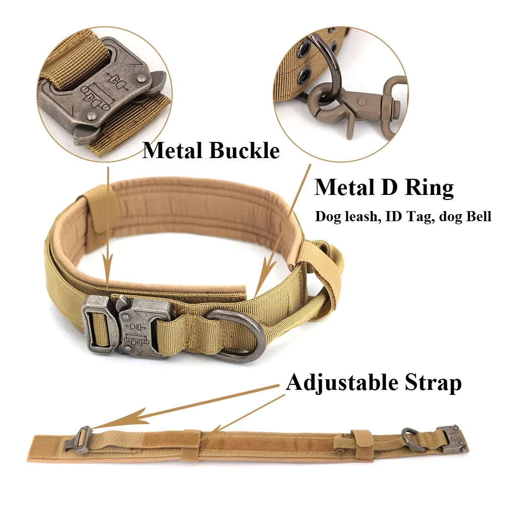 Dog Training Collar Adjustable Tactical Collar And Leash Set