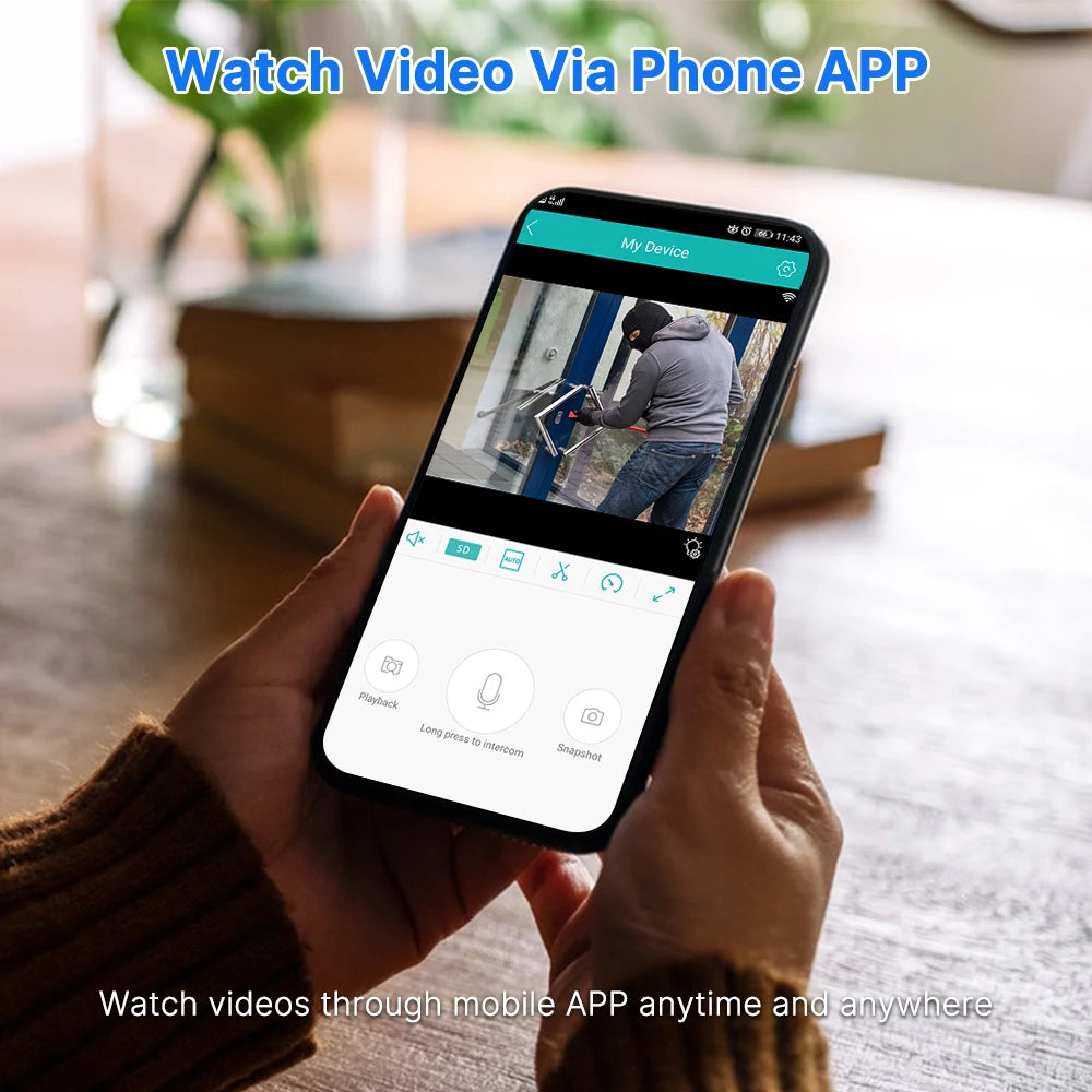 Hiseeu 4K Dual Lens PTZ WiFi IP Camera Human Detection