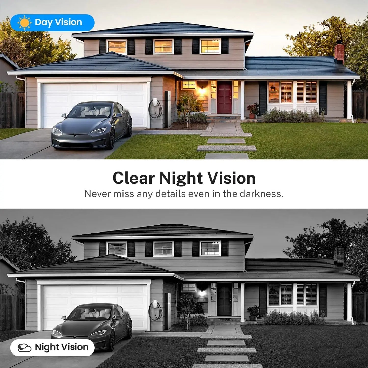 Wireless WiFi Doorbell Camera With Two Way Audio AI Motion Night Vision Storage