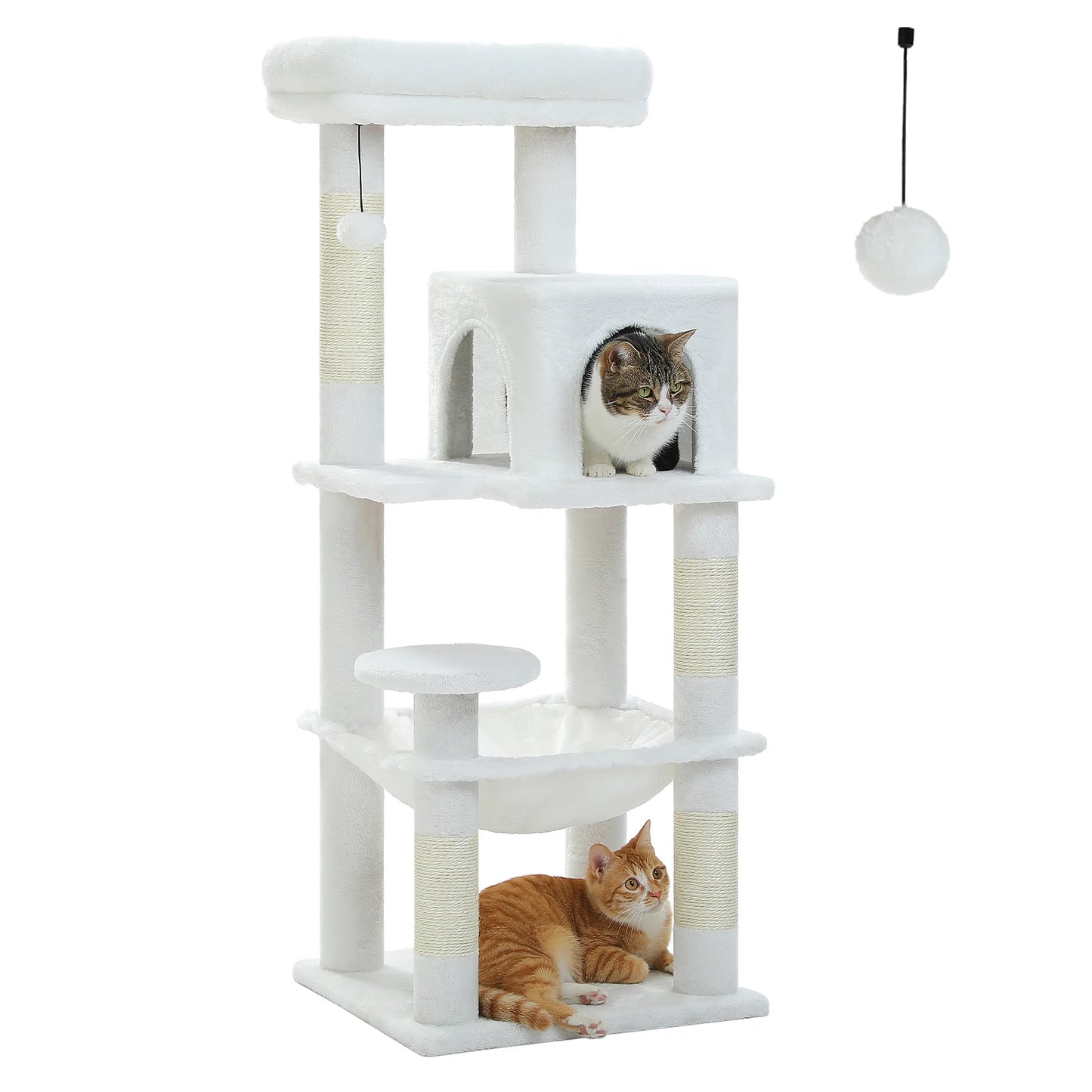 PETEPELA Cat Tree Five Level Tower With Metal Frame Hammock