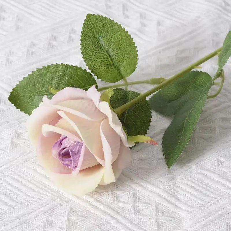 Artificial Rose Flower Branches Realistic Fake Roses For Wedding Decor