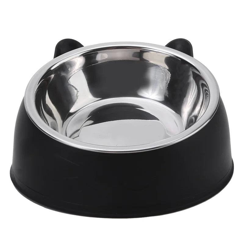 Inclined Cat Bowl Set Stainless Steel Feeding Bowls For Pets