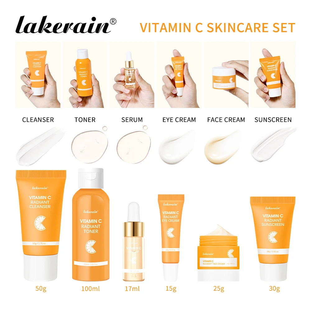 Lakerain Vitamin C Skin Care Set Brightening Dark Spots