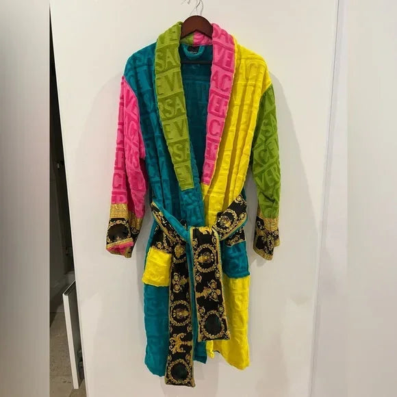 Cotton Luxury Bathrobe Unisex Sleepwear Hotel Style Lounge Robe