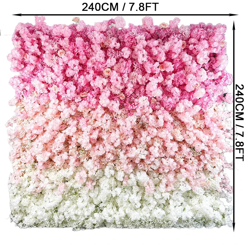Gradient Rose Cloth Backdrop Curtain for Weddings and Events