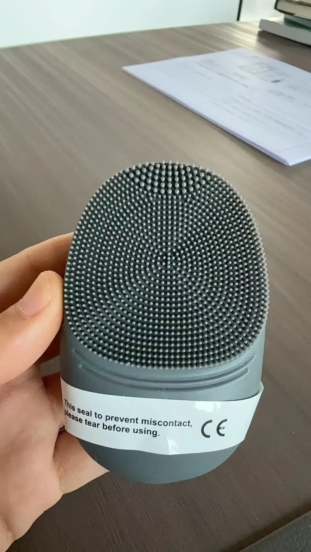 Soft Silicone Electric Facial Cleanser With Sonic Vibration Brush