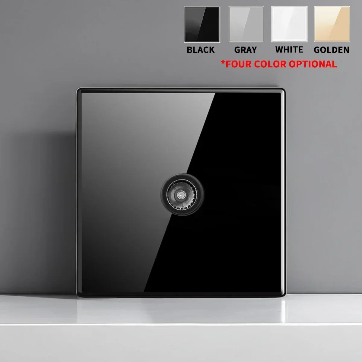 EU UK Crystal Tempered Glass Switch Panel LED Indicator