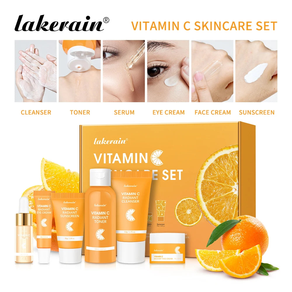 Lakerain Vitamin C Skin Care Set Brightening Dark Spots