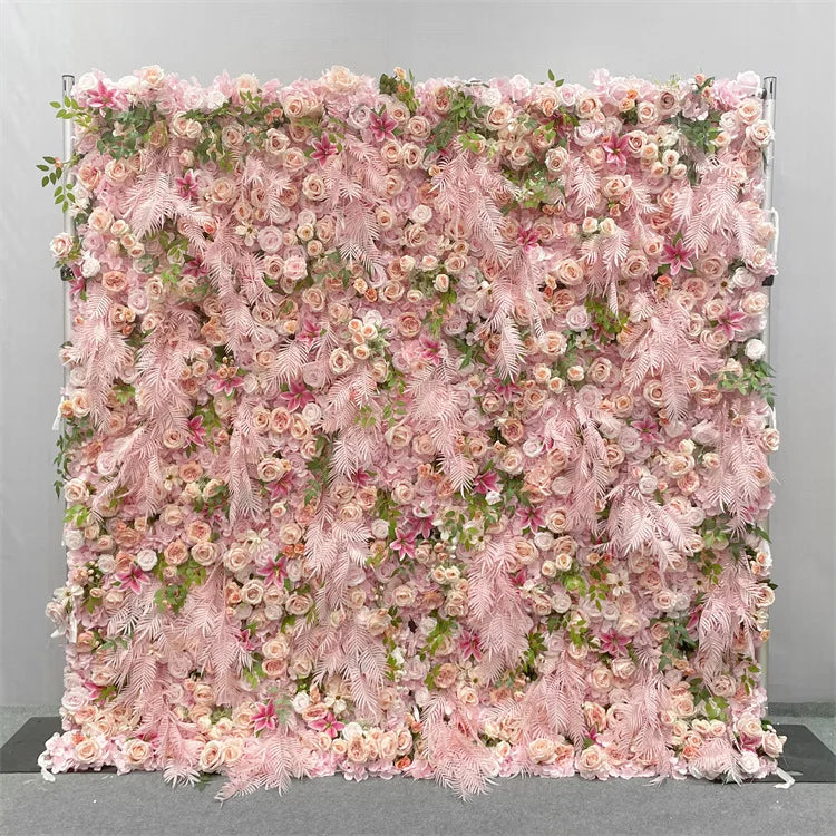 Gradient Rose Cloth Backdrop Curtain for Weddings and Events