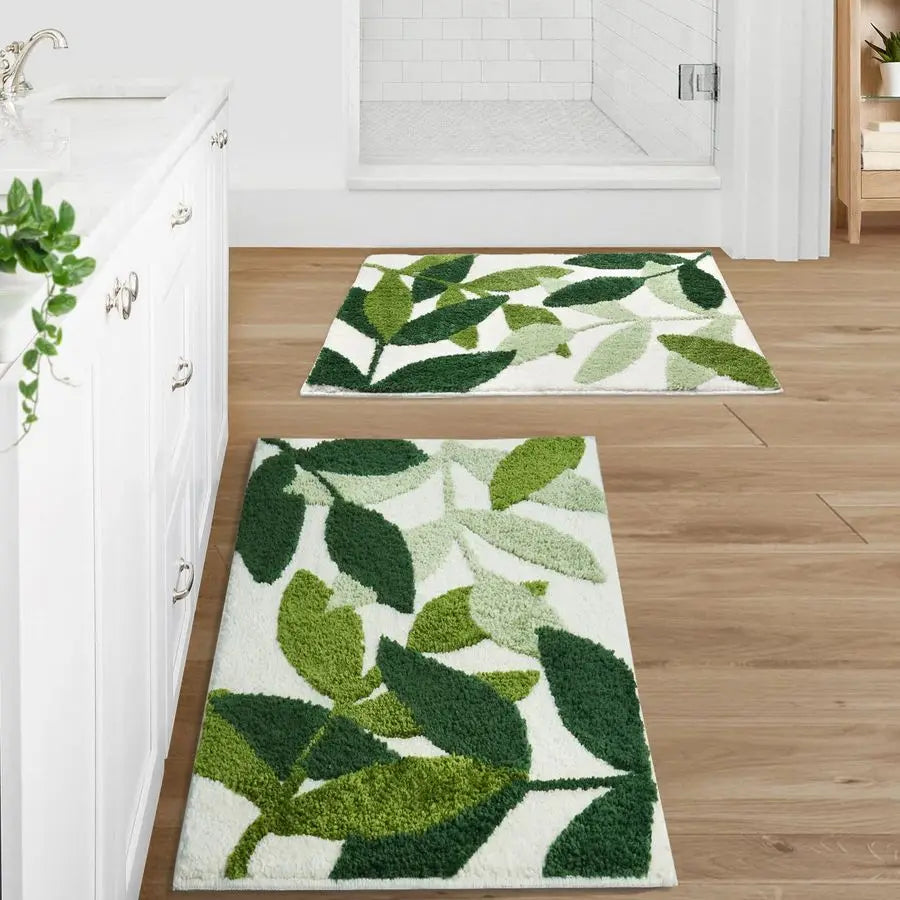 2-Piece Non Slip Microfiber Bath Rug Set