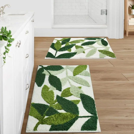 2-Piece Non Slip Microfiber Bath Rug Set
