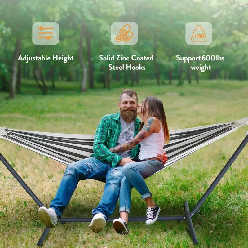 GYROOR Adjustable Stand Hammock With 600 Lb Capacity Storage Bag
