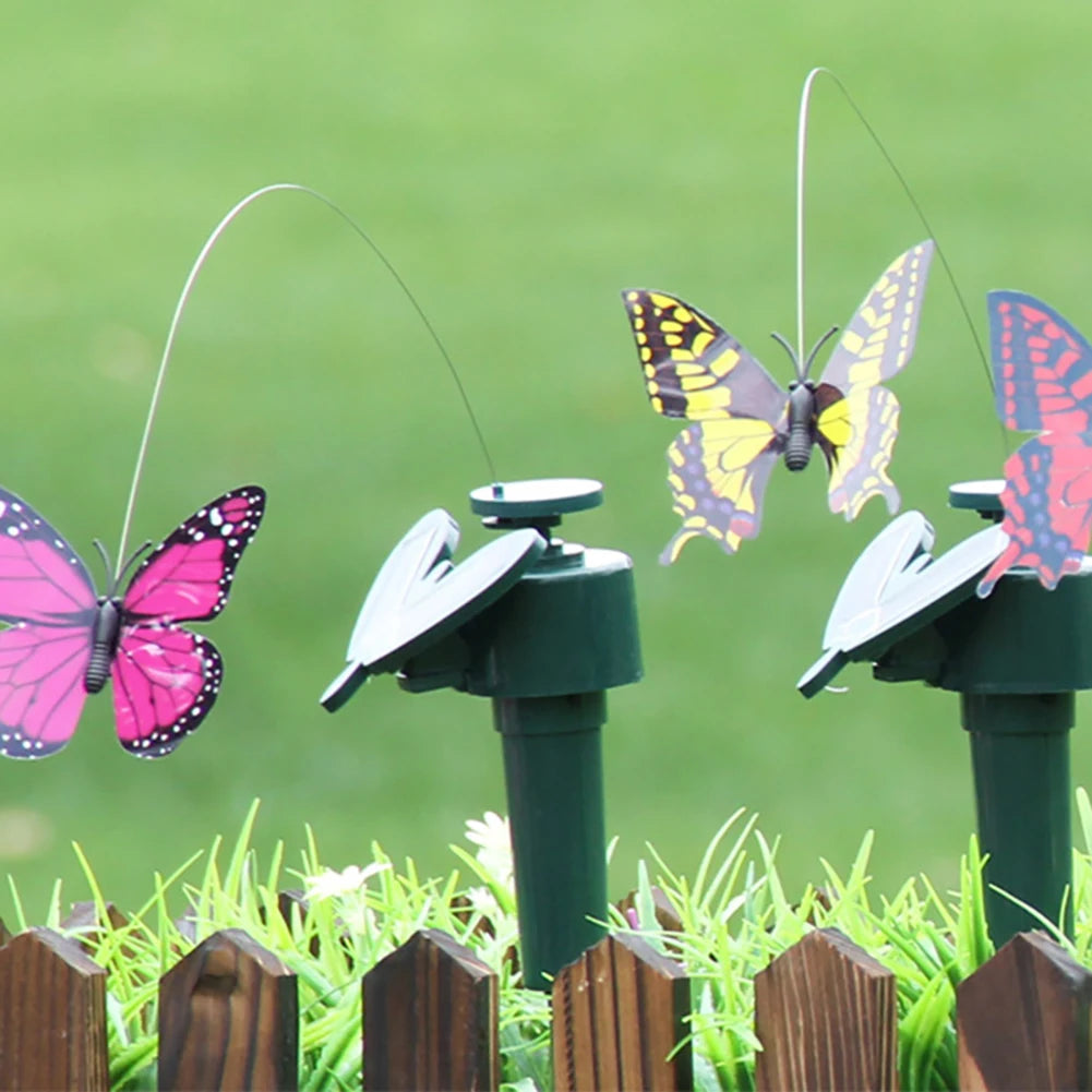 Solar Powered Flying Wobble Butterfly Garden Ornament