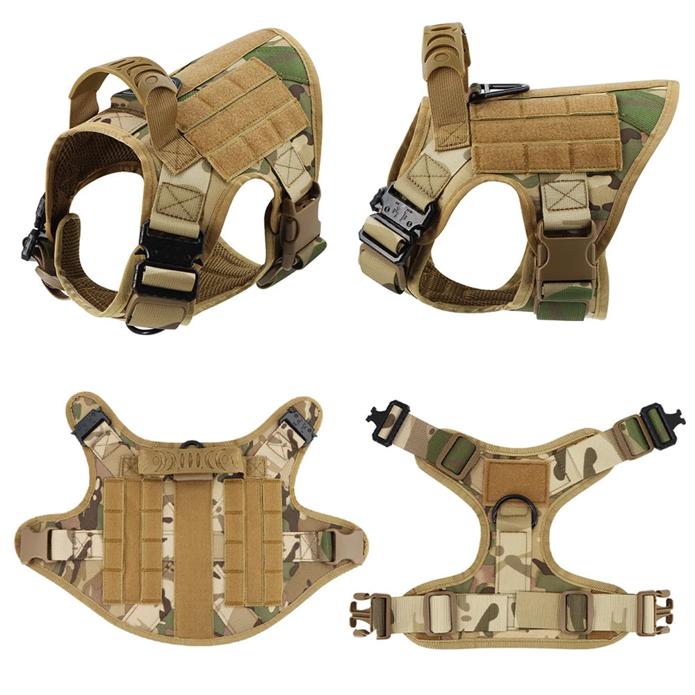 PETRAVEL Tactical Dog Harness Leash Set For Malinois