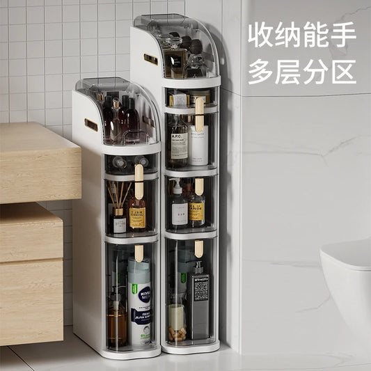 Plastic Narrow Gap Storage Cabinet With Drawer Space Saving Design