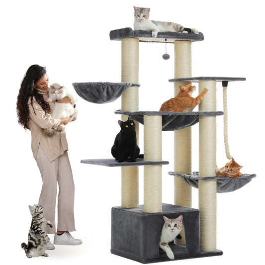 PAWZ Road Large Cat Tree Tower With Levels And Hammock