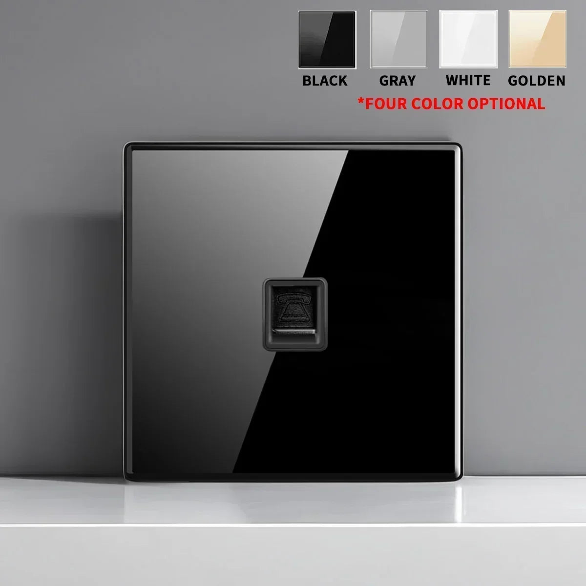 EU UK Crystal Tempered Glass Switch Panel LED Indicator