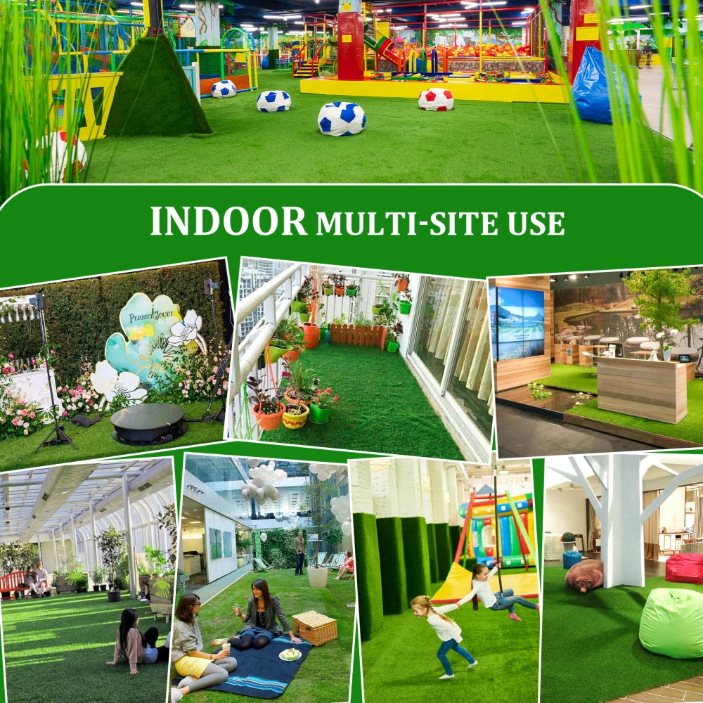 LISM Outdoor Artificial Grass Rug For Patio Garden Drain Mat
