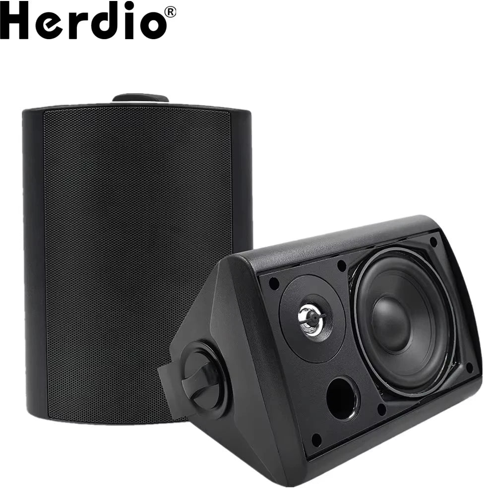 Herdio 5.25 Inch 300W Indoor Outdoor Dual Speakers Wall Mount System