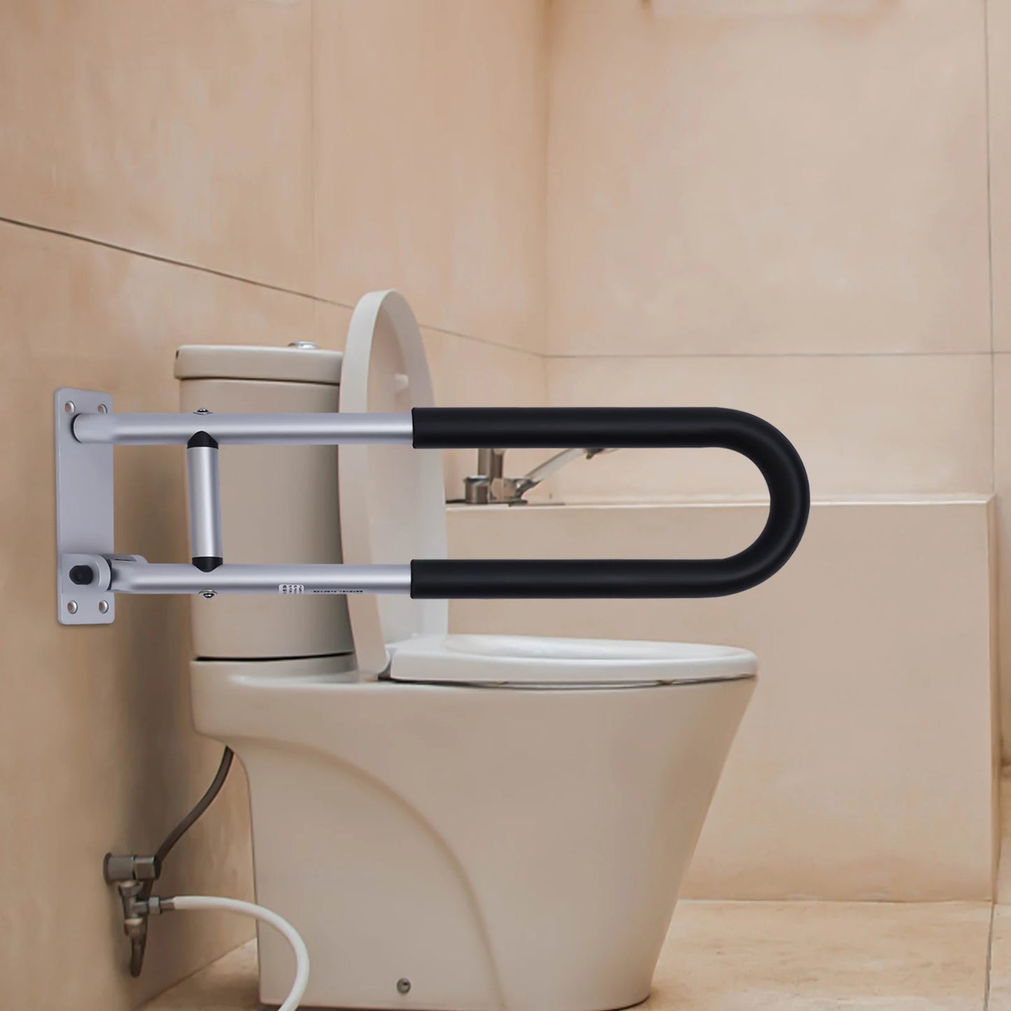 Toilet Safety Rails Foldable Bathroom Handrail for Elderly and Disabled