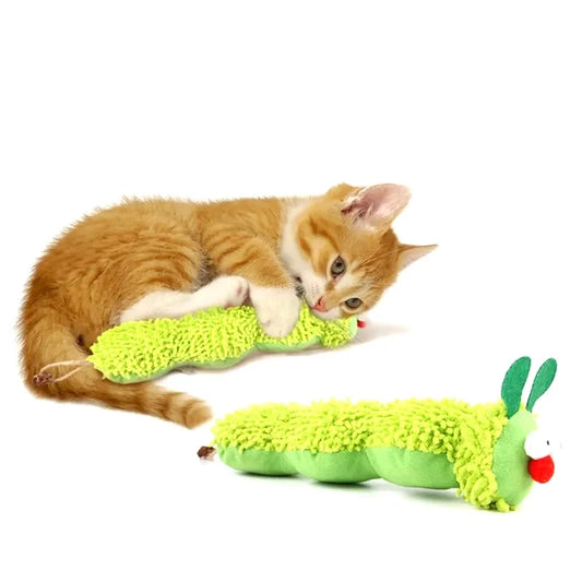 Catnip Caterpillar Molar Toy Nylon for Cats and Kittens