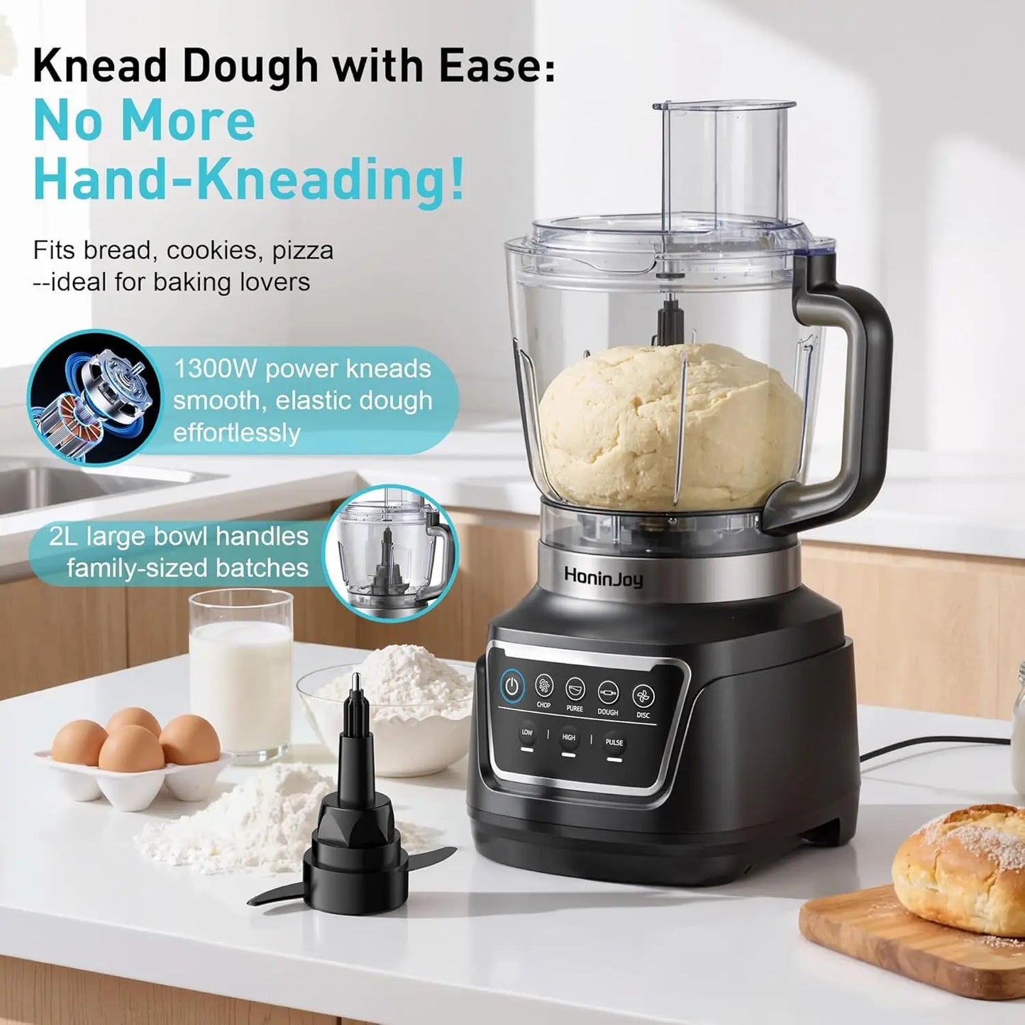 1300W 10-in-1 Blender and Food Processor for Smoothies