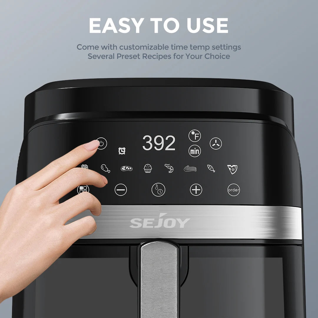 Sejoy Air Fryer 8in1 Multicooker Roast Bake Dehydrate Keep Warm