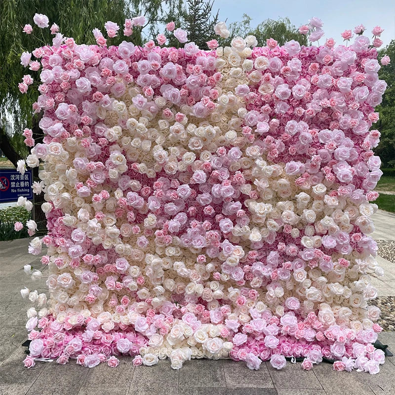 Gradient Rose Cloth Backdrop Curtain for Weddings and Events