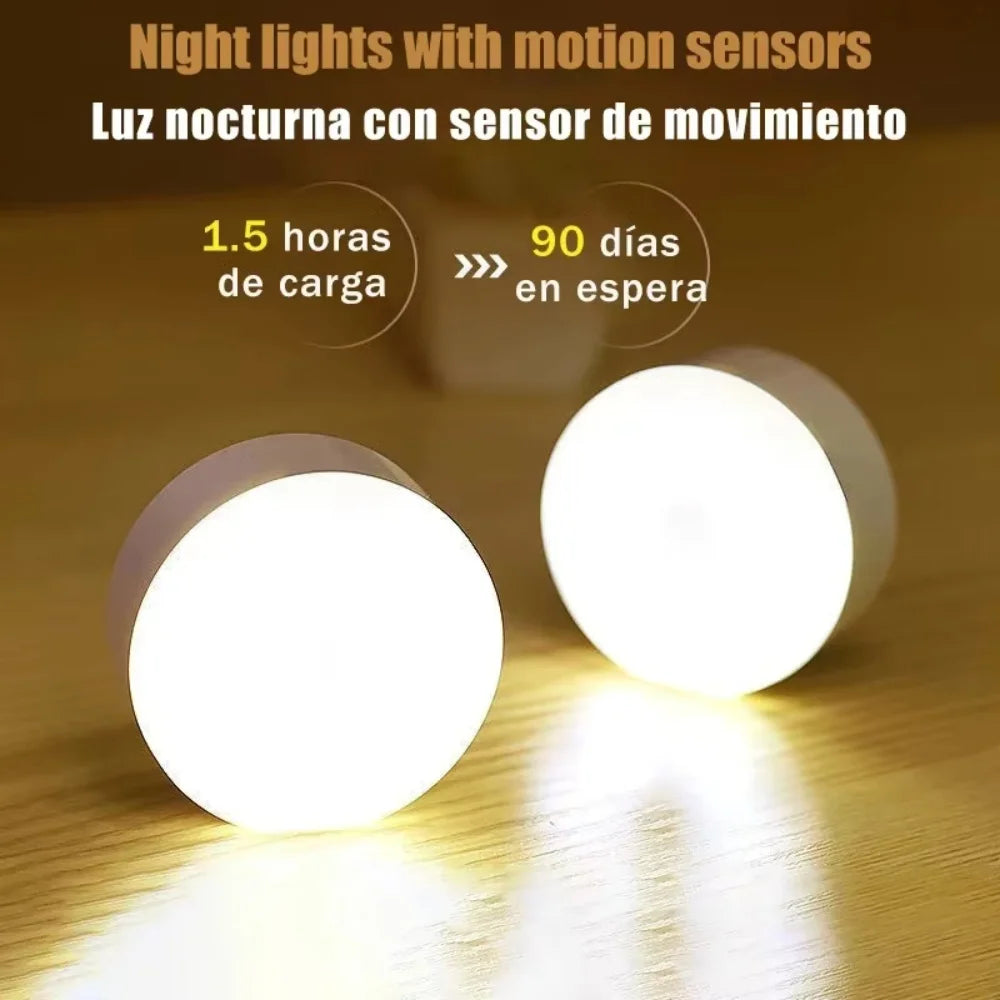 Motion Sensor Night Light USB Rechargeable for Home Hallway