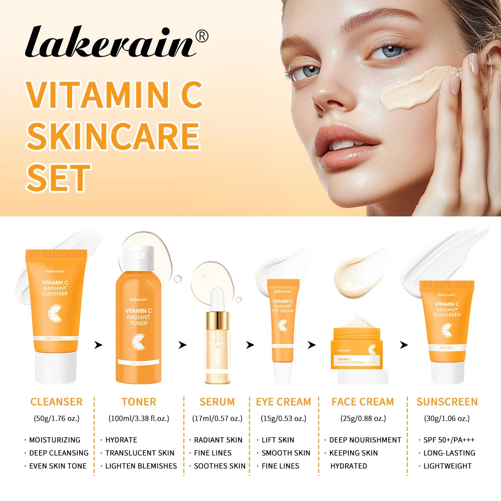 Lakerain Vitamin C Skin Care Set Brightening Dark Spots