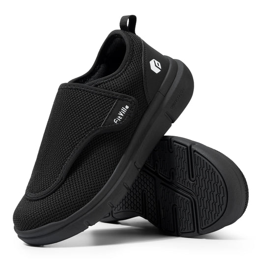 FitVille Men's Extra Wide Diabetic Orthopedic Walking Shoes Adjustable Fit