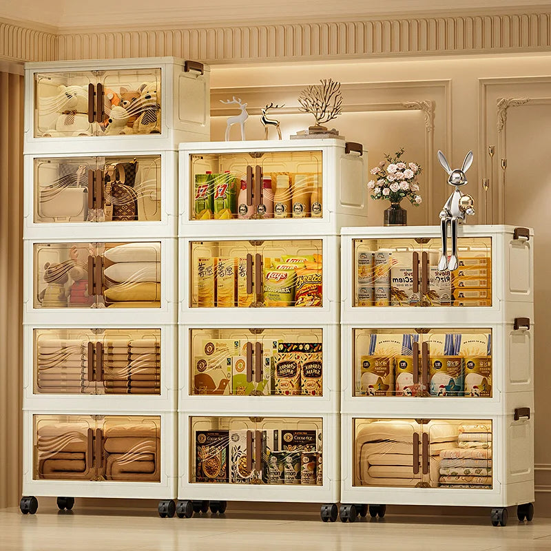 Foldable Storage Box With Clear Door For Organizing Clothes And More
