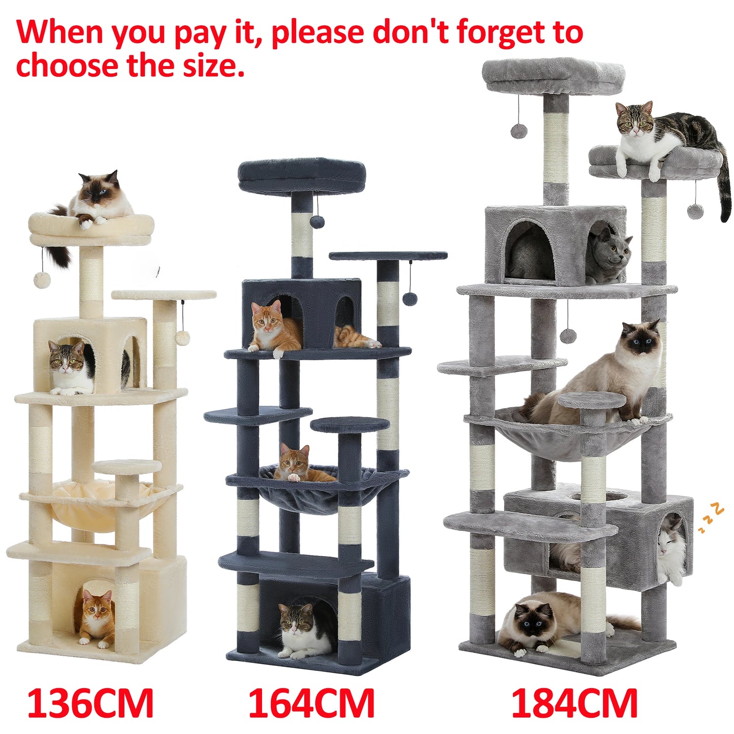 PAWZ Road Durable Cat Tree And Tower For Indoor Cats
