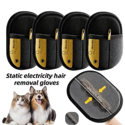 Professional Double Sided Pet Grooming Gloves For Hair Removal
